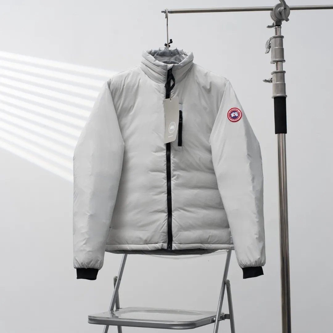 P880 CANADA GOOSE丨Canada Goose 5079 single zipper sleeve logo stand collar down jacket color: gray and white size: S-XXL